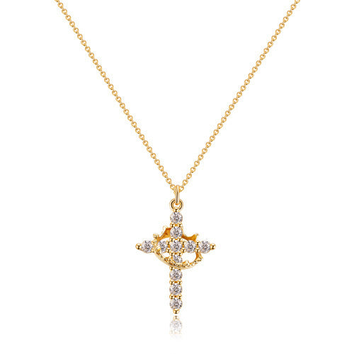 Faith Crown Cross Necklace